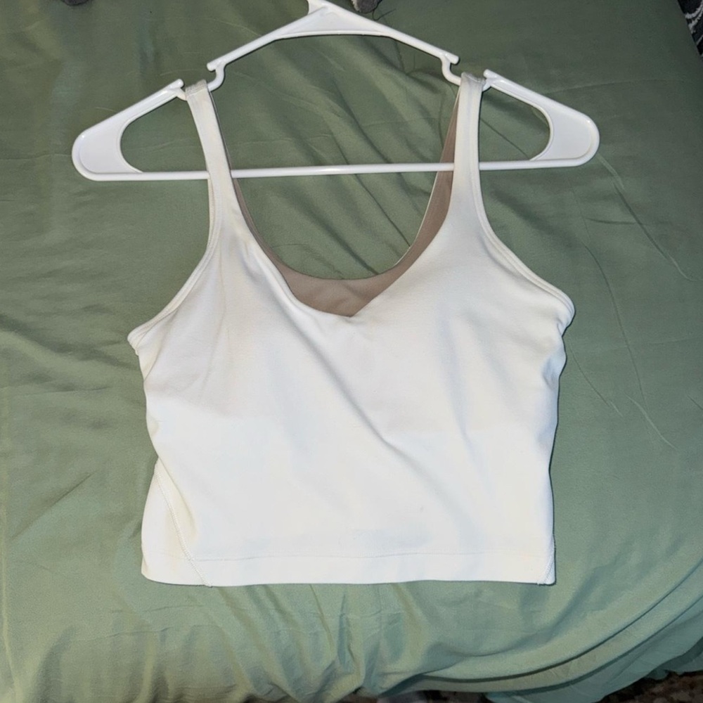 Lululemon white align tank size 4 barely worn
